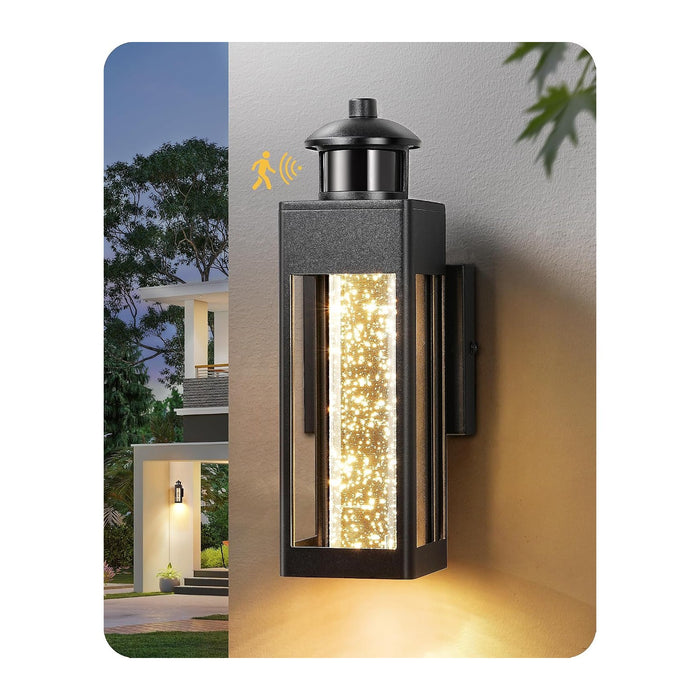 EDISHINE Motion Sensor Dusk to Dawn Outdoor Wall Lights, LED Porch Lights