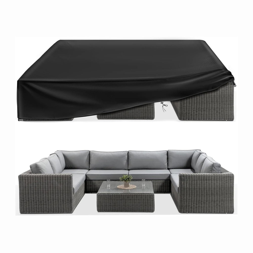 ESSORT Extra Large Patio Furniture Cover, 124x63x29 inch Heavy Duty Waterproo...