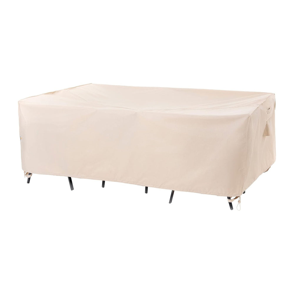 F&J Outdoors Patio Furniture Covers, Beige, 86"W x 44"D x 27.5&...