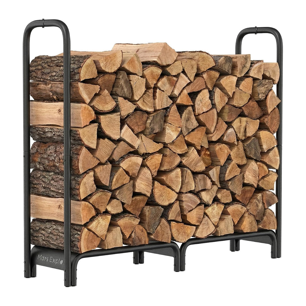 Firewood Rack，4ft Heavy Duty Fire Wood Storage Racks for Indoor Outdoor，Metal...