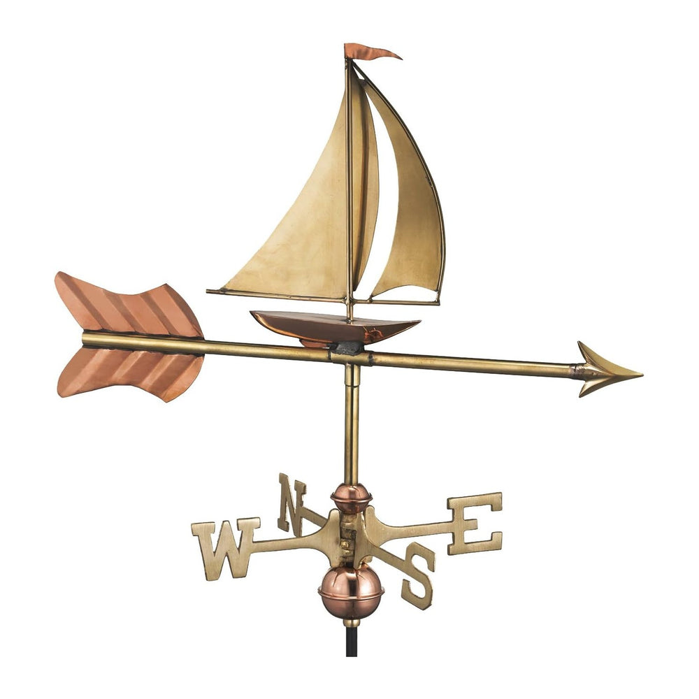 Good Directions 8803PR Sailboat Cottage Weathervane, Polished Copper with Roo...