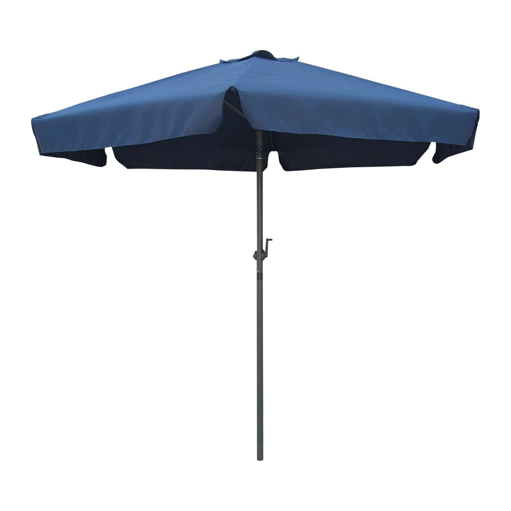 International Caravan Furniture Piece Outdoor 8 Foot Aluminum Umbrella, Navy
