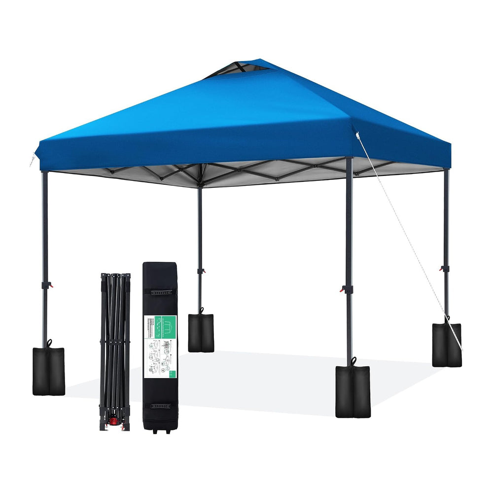 JEAREY 10x10 Pop Up Canopy Tent, Easy Up Outdoor Market Canopy, Royal-Blue