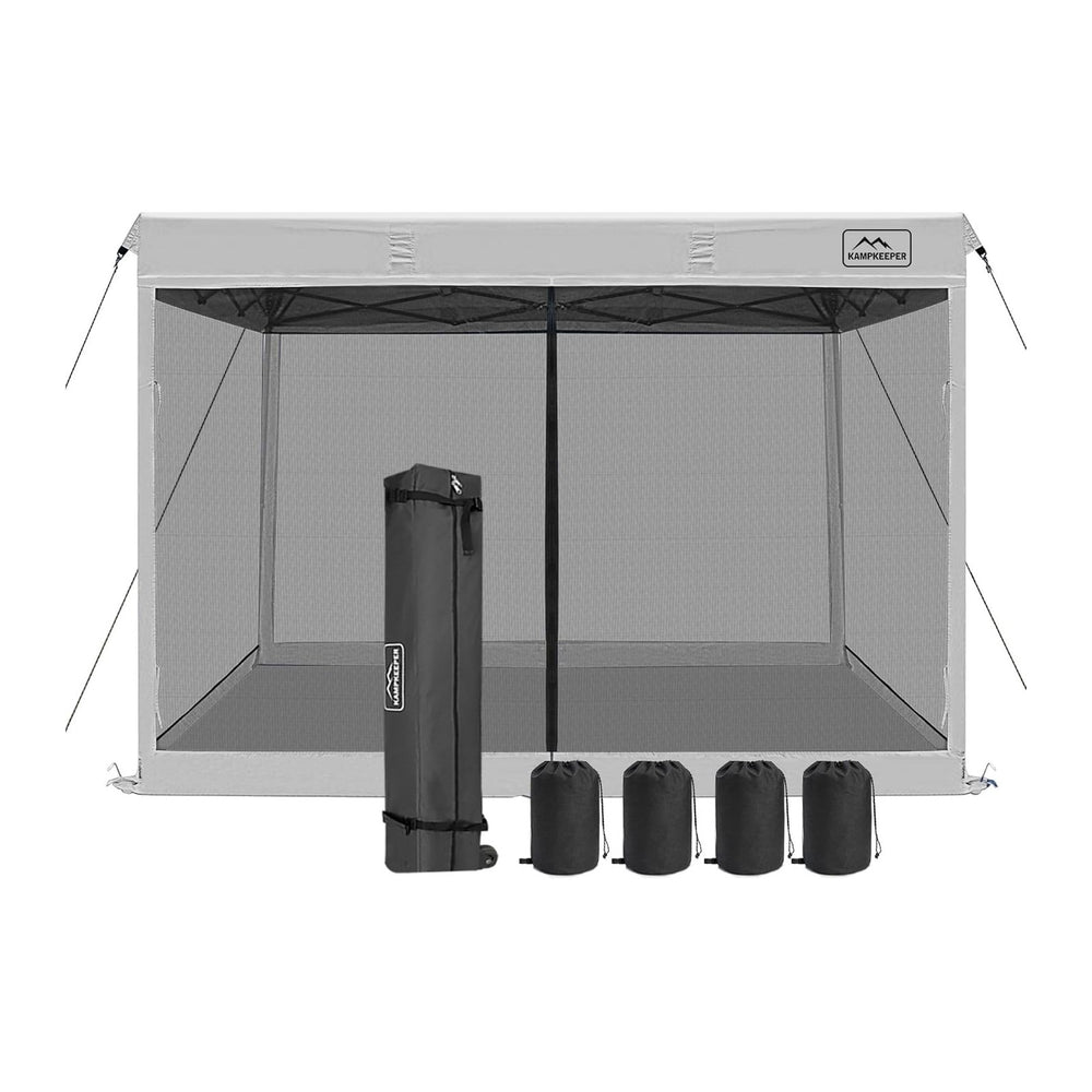 KAMPKEEPER 10x10 Pop-Up Canopy Tent, Waterproof Portable Shade with Screen Wa...