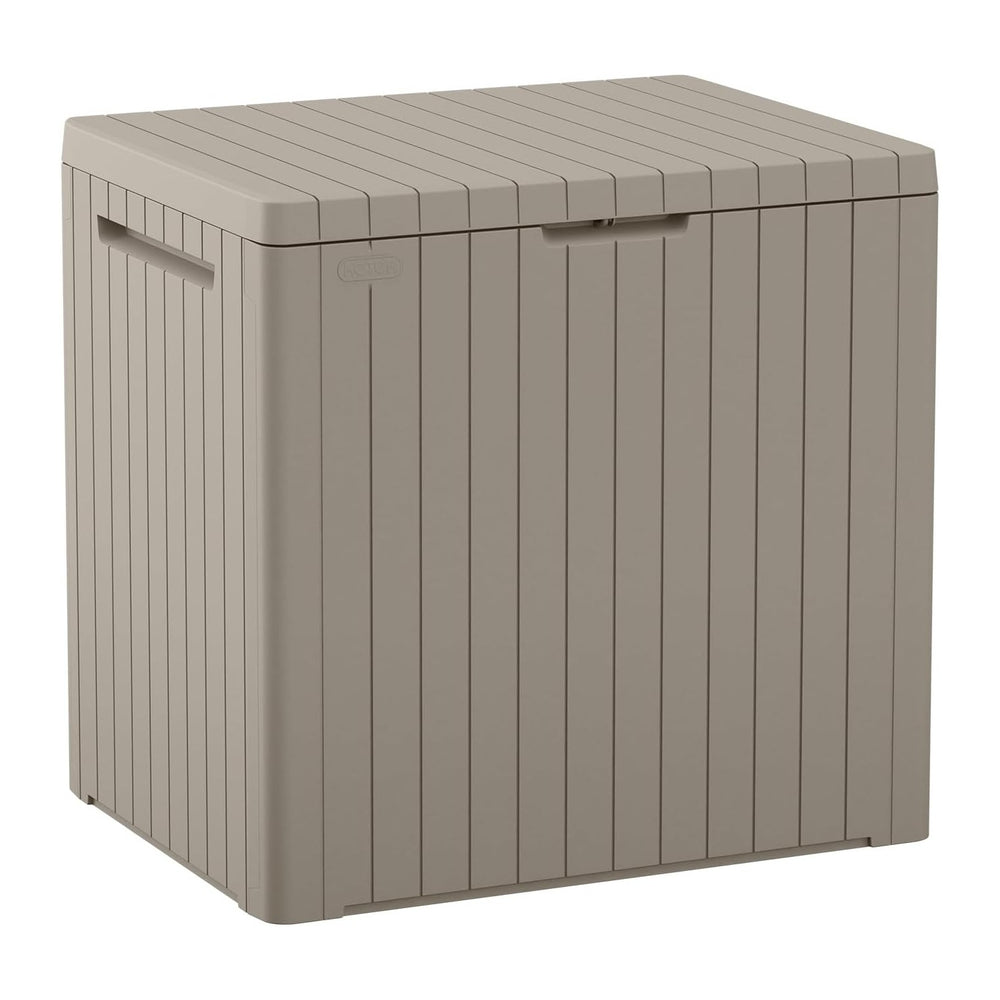 Keter City 30 Gal Outdoor Storage Box and Patio Side Table