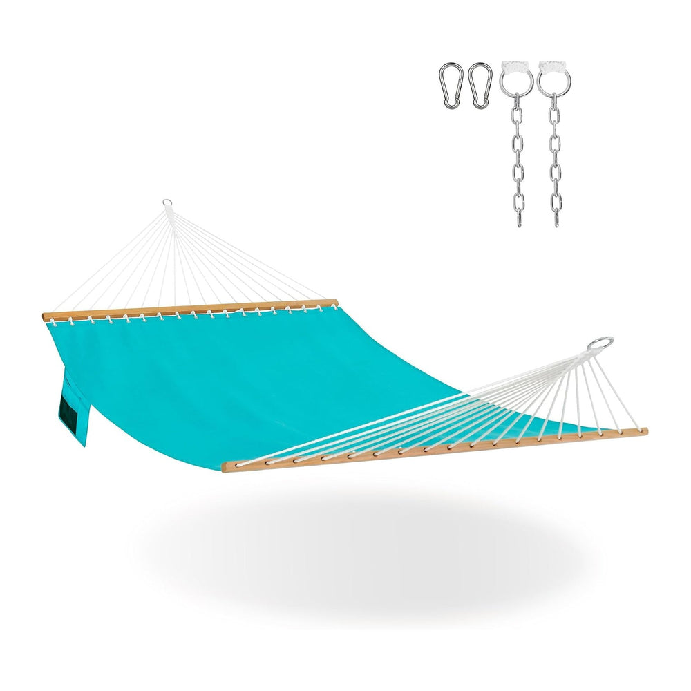 Lazy Daze Double Olefin Quick Dry Hammock with Spreader Bar for Outdoor