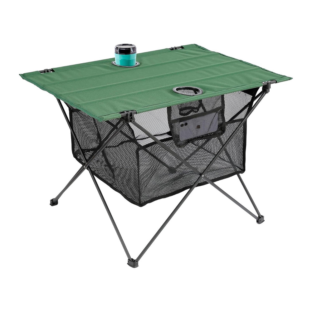 Lightweight Camping Table - Portable Folding Beach Side Table w/2 Cup Holders...