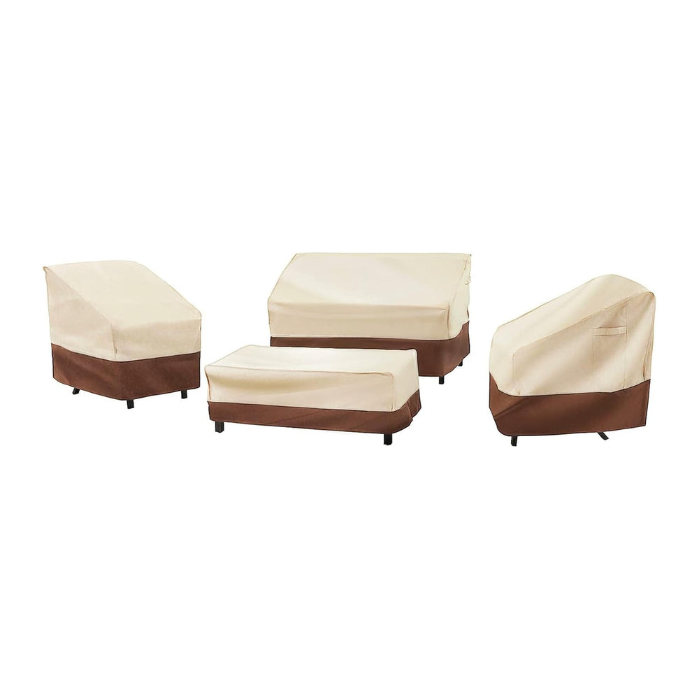 loriano Patio Furniture Cover Set, 4 Piece Outdoor Furniture Cover Waterproof...