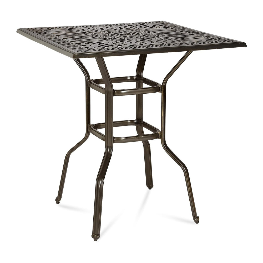 MEETWARM Patio Height Bar Table, 35.4" Bar Height Bistro Table, Outdoor ...