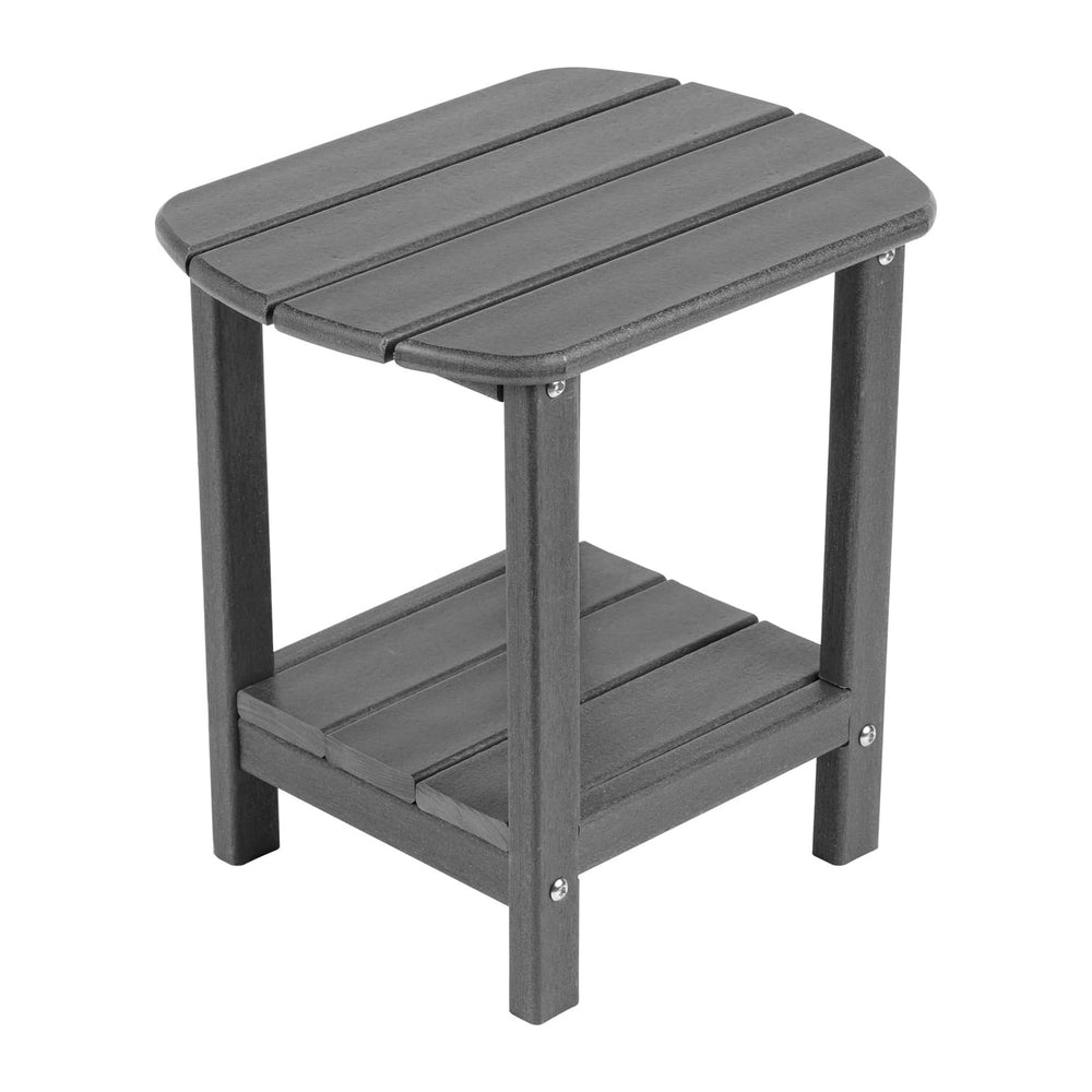 nalone Adirondack Side Table 16.5" Outdoor Side Table HDPE Plastic Doubl...