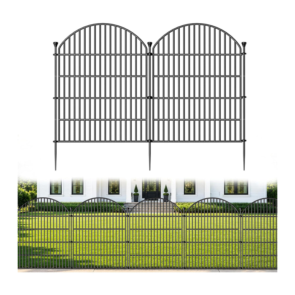 No Dig Garden Fence Panels, Dog Fence Outdoor for Yard, 6 Pack