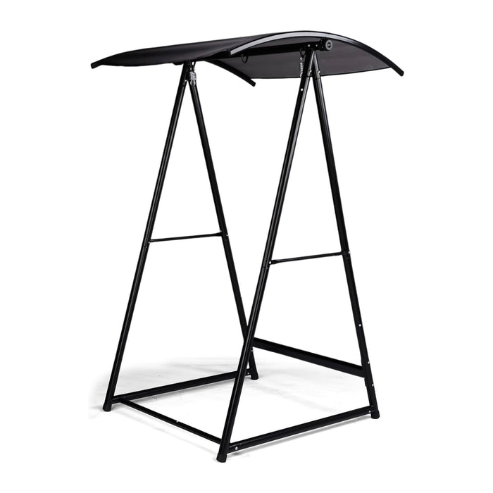 OnCloud Outdoor Hammock Chair Stand with Canopy, Heavy Duty Hammock Stand Only, Swing Stand with 3 Hooks, Max Load 660lbs, Fits Most Hanging Chairs Frame, Black