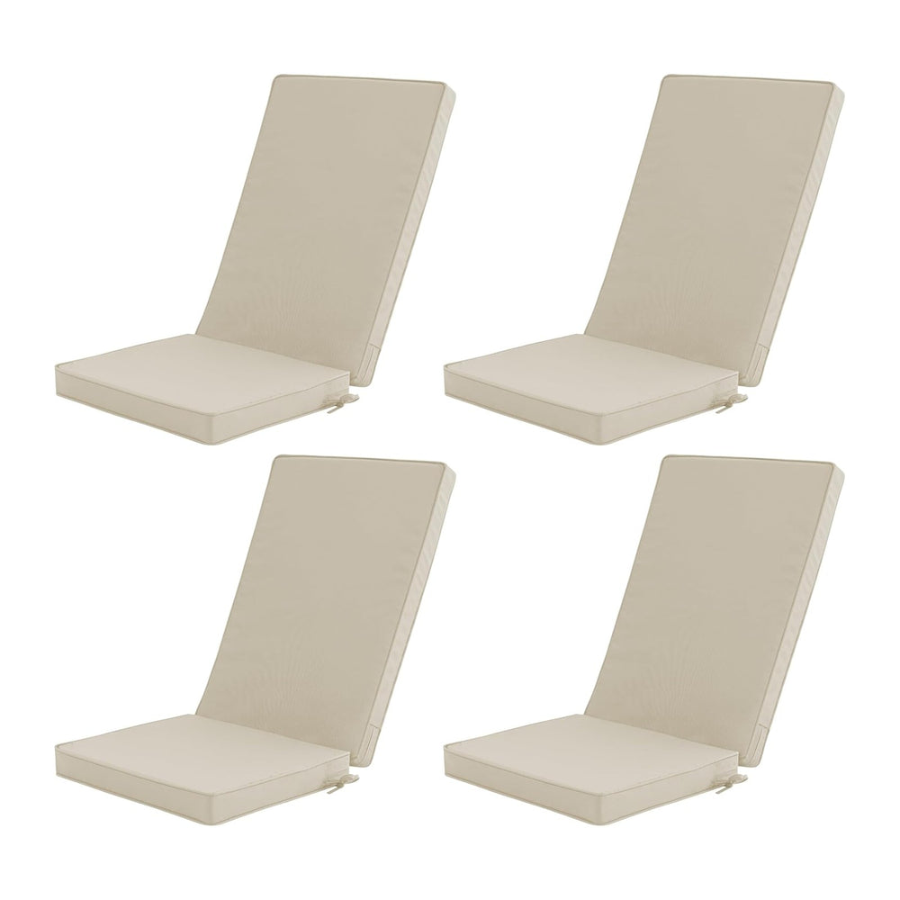 Outdoor Adirondack Chair Cushions Set of 4 - Removable Covers, Water-Repellen...