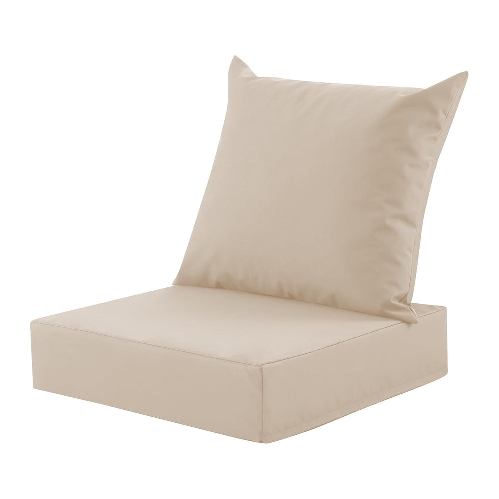 Outdoor Deep Seat Cushion Set, 24x24 Inch, Beige, Set of 1