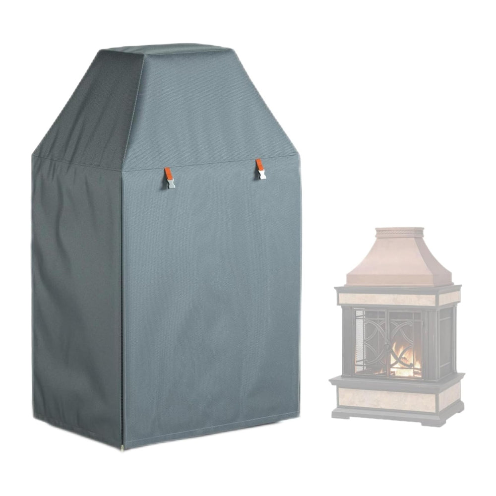 Outdoor Fireplace Cover, Heavy Duty Waterproof Oxford Fabric for Protecting O...