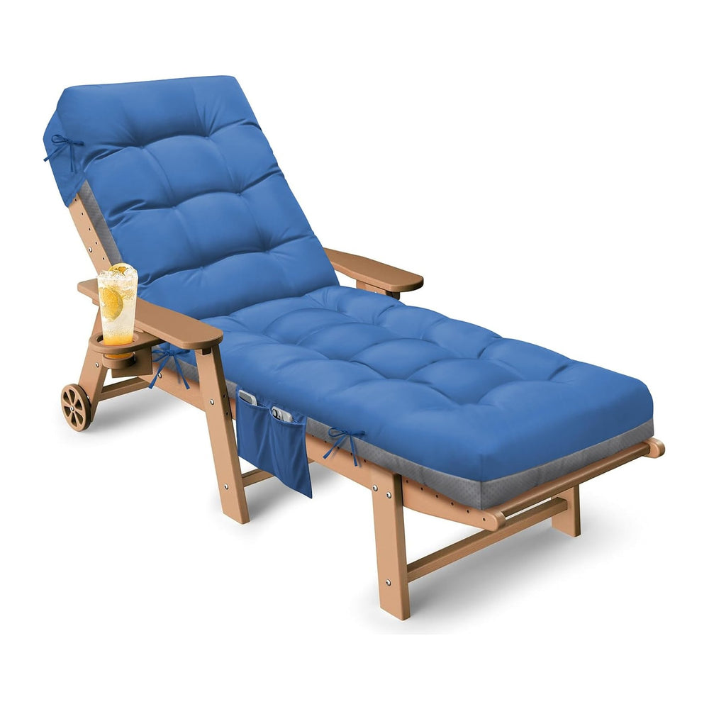 Outdoor Lounge Chair Cushion, Waterproof Replacement Chaise Lounge Cushions f...