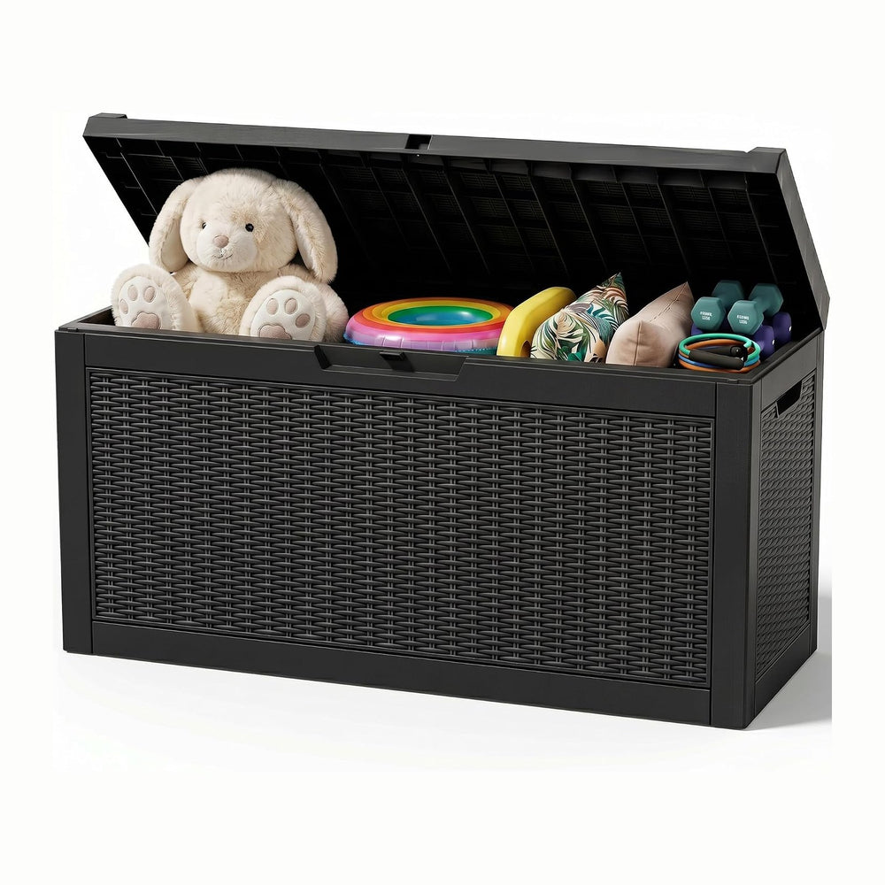 Outdoor Storage Box,100 Gallon Waterproof Resin Patio Deck Box