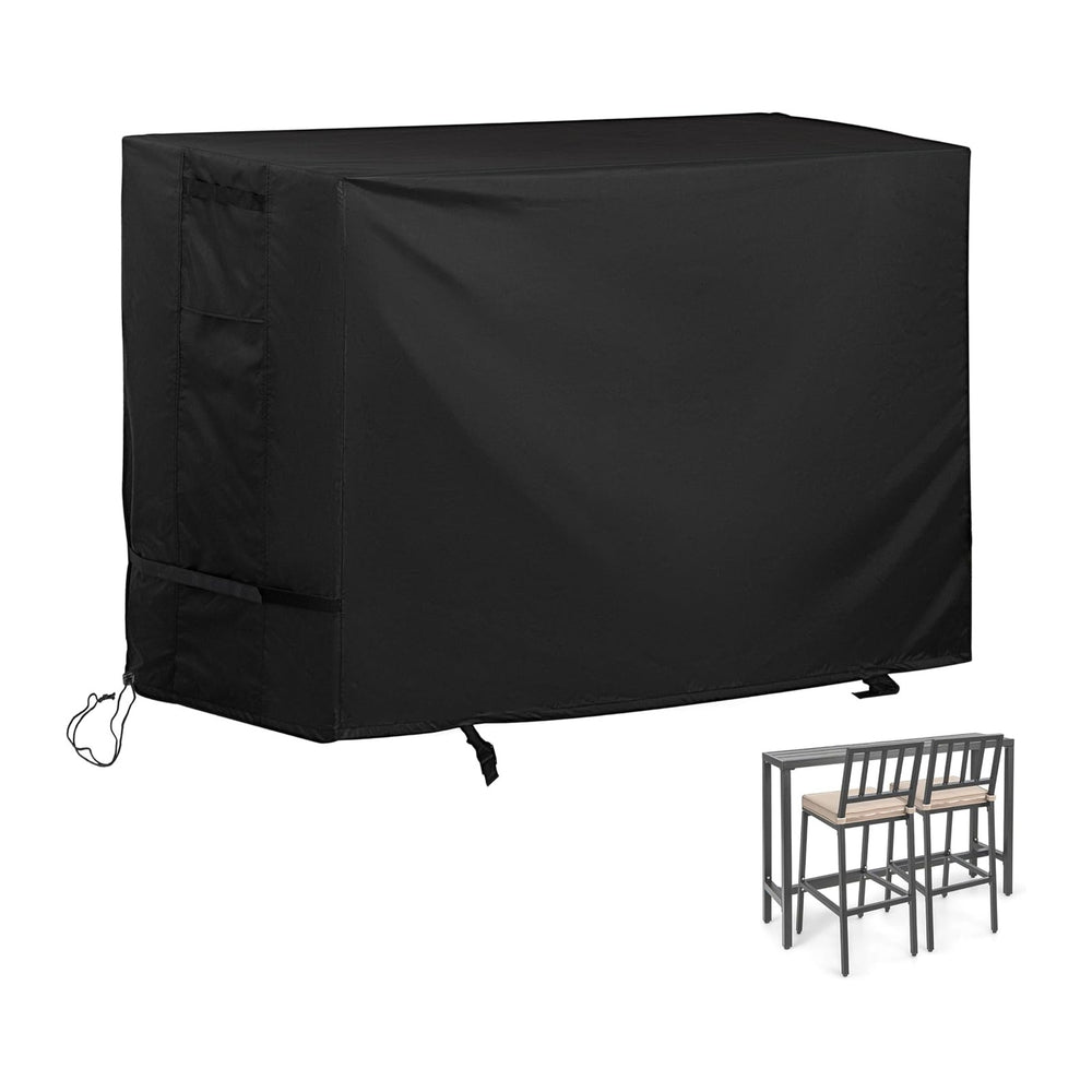 Patio Bar Table Set Cover for 55in Pub Height Bar Table & 2 Bar Stools, O...