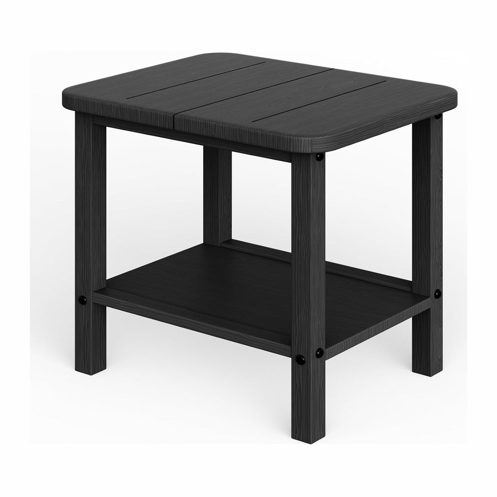 Patio Side Table, Small Rectangular HDPE Adirondack End Table for Outdoor Use...