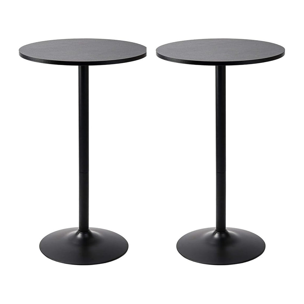 Pearington Santina 2 Pack Round Bar and Pub Table, Black