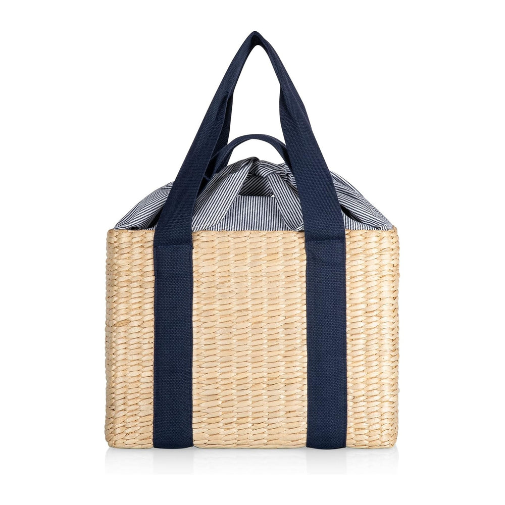 Picnic TIME Parisian Picnic Basket, Insulated Seagrass Picnic Basket, Waterpr...