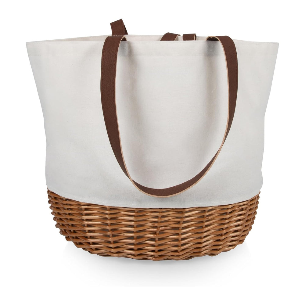 Picnic TIME Promenade Picnic Basket for Set 2, Stylish Canvas Tote Bag with H...