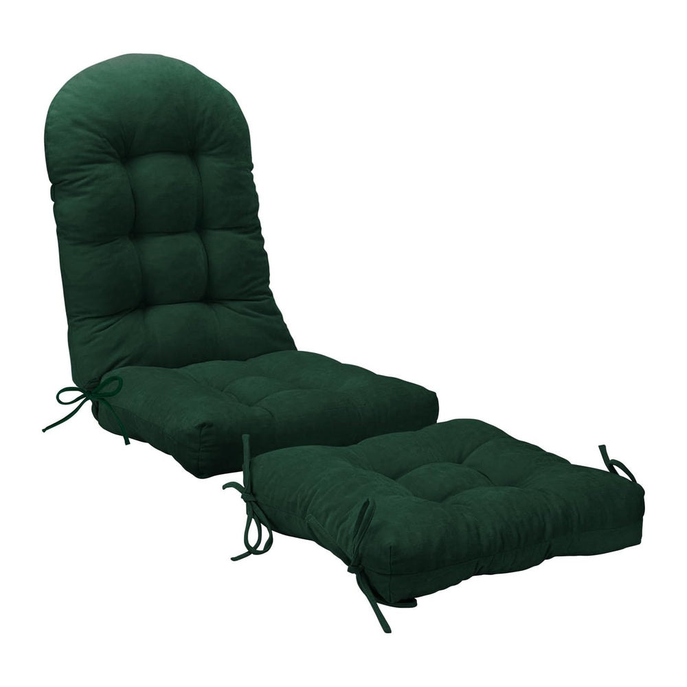 Rocking Chair Cushion Set, Ottoman Cushion Included, Green