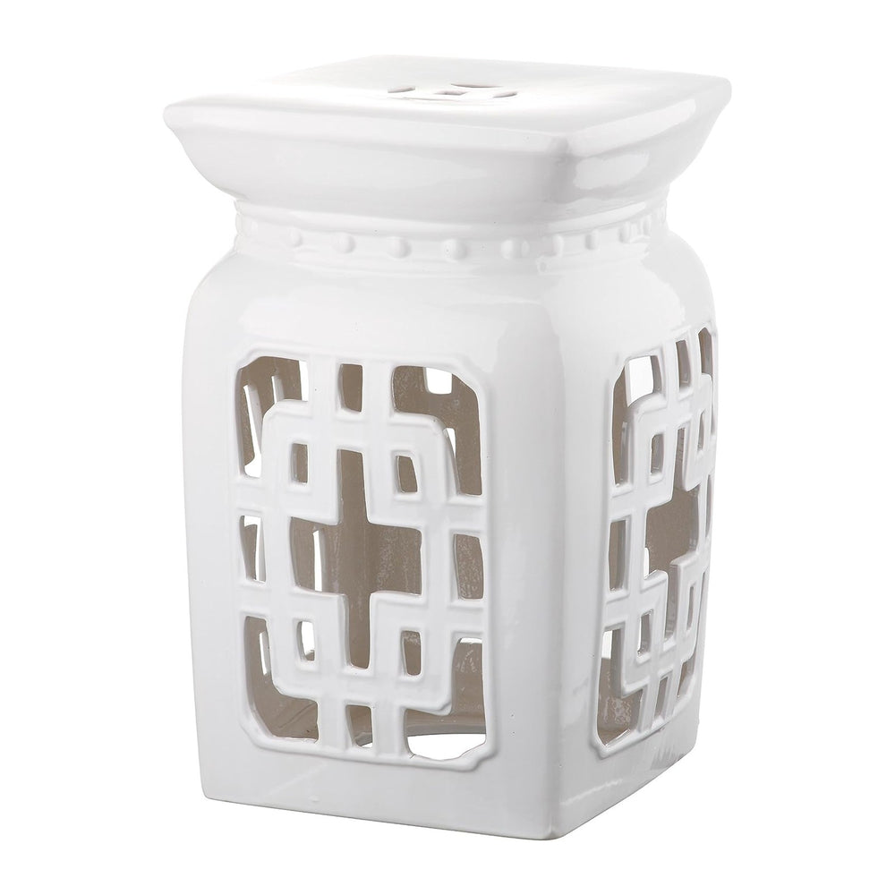 Safavieh Castle Gardens Collection Beijing Filigree Antique White Glazed Cera...