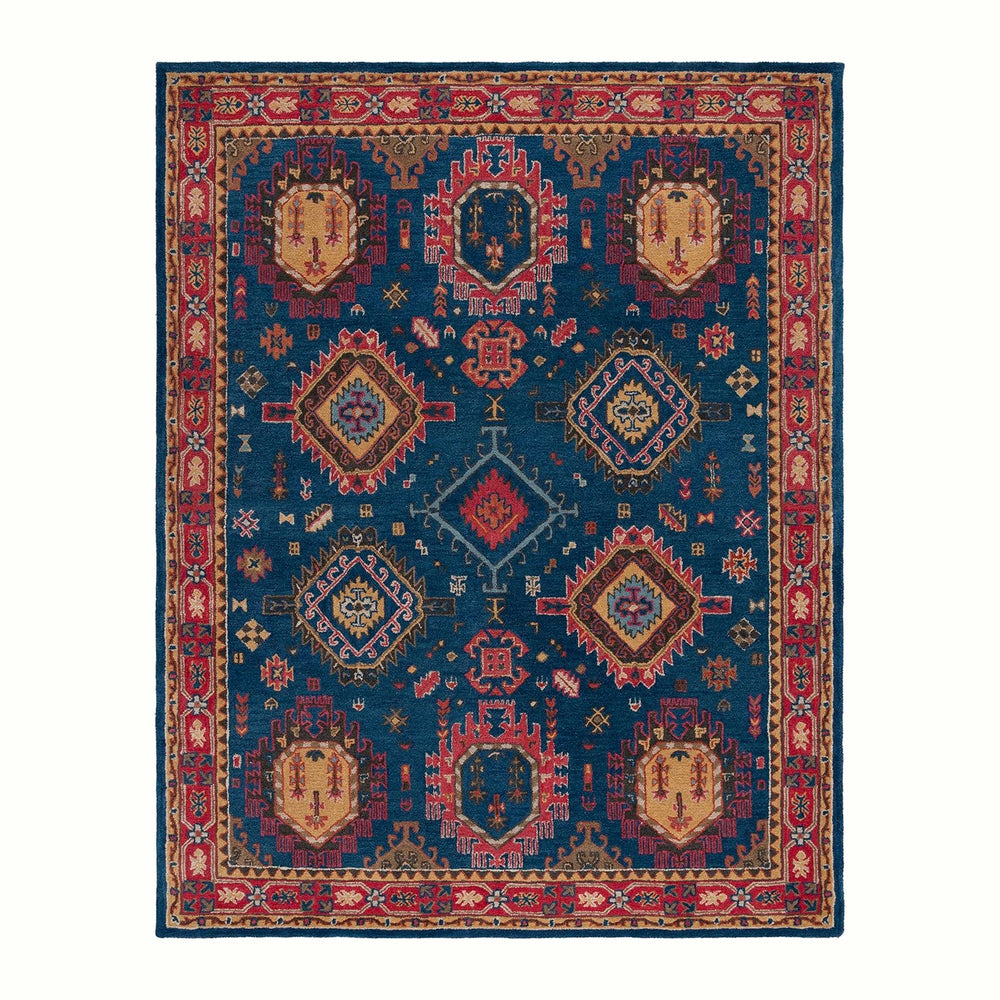 SAFAVIEH Heritage Collection Area Rug - 10' x 14', Navy & Red, Ha...