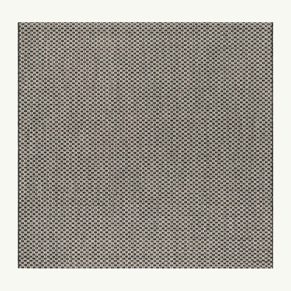 SAFAVIEH Washable Rug Outdoor Courtyard Collection - 9' Square, Black &am...