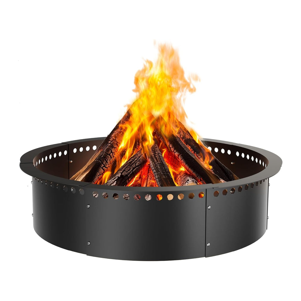 Smokeless Fire Pit Ring, 52-Inch Outer/48-Inch Inner Heavy Duty Large Solid M...