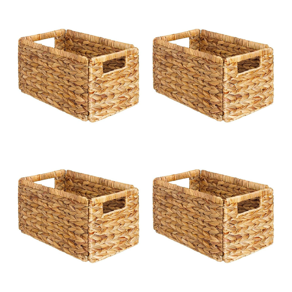 SpaceAid 4 Pack Wicker Basket, Storage Baskets for Organizing, Woven Rattan B...