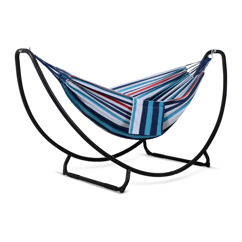 SUNCREAT 2 Person Hammock with Stand, Space Saving Free Standing Hammock with...