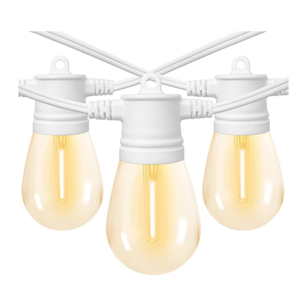 SUNTHIN 96FT White Outdoor String Lights with 32 LED Bulbs
