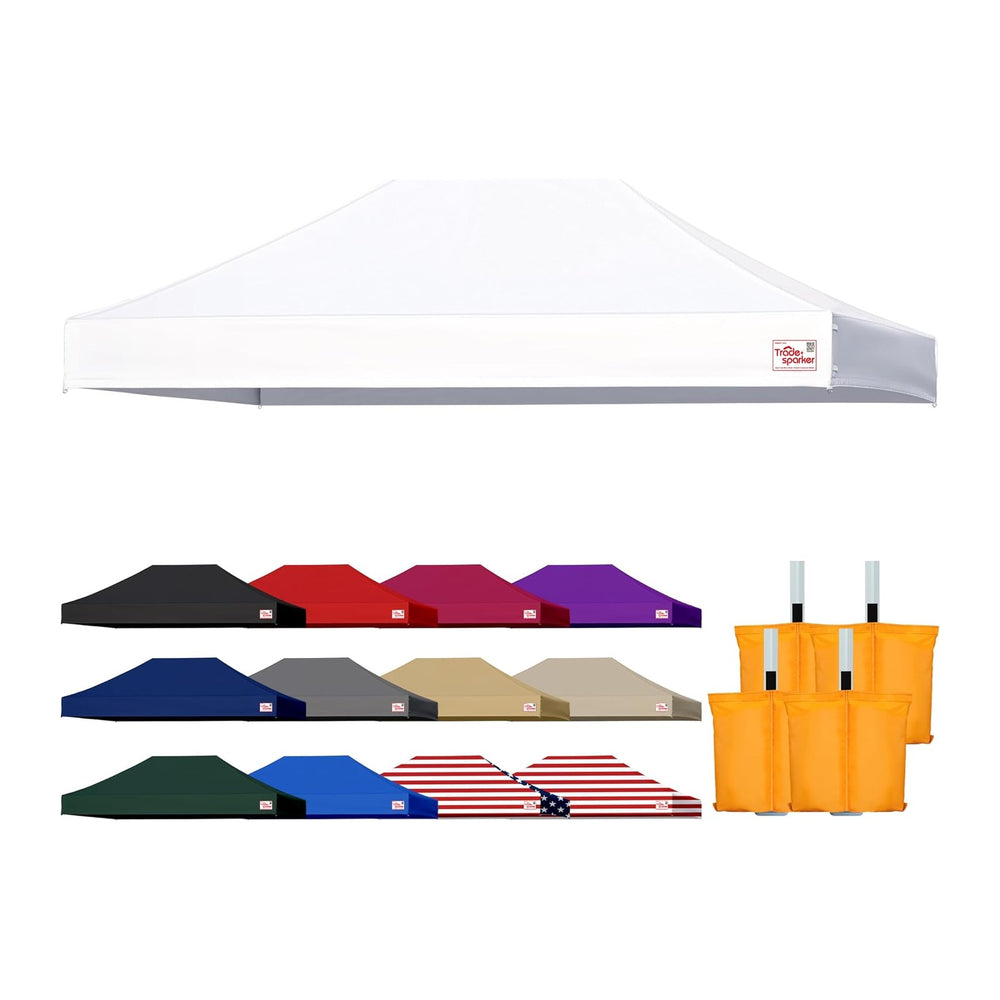 Tradesparker 10x15 Commercial Pop Up Canopy Replacement Top-Windproof D-Rings...