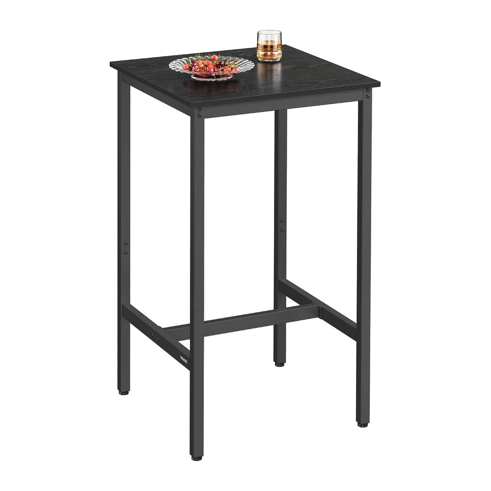 VASAGLE Bar Table, High Top Pub Table, Square, Metal Frame