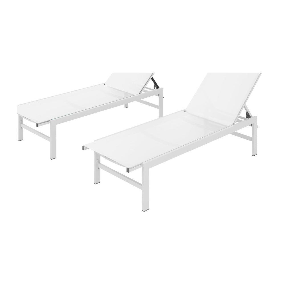 Vexwalx Pool Lounge Chairs Set of 2, Aluminum Lounge Chair Outdoor with 5-Pos...