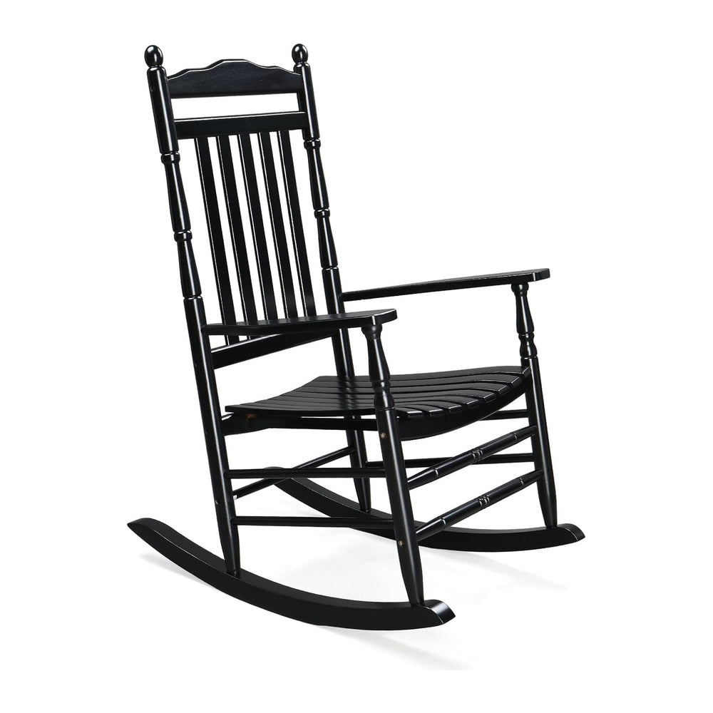 VINGLI Wooden Rocking Chair Outdoor, Patio Rockers with High Back, Support 45...