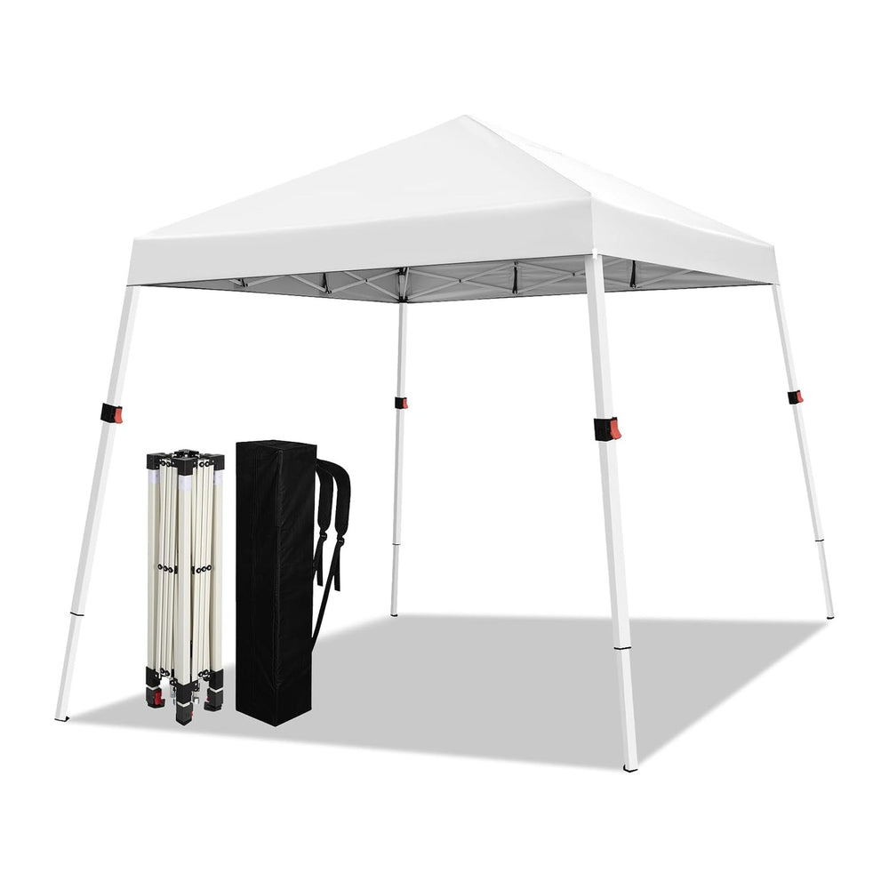 WEIZE 10x10 Slant Legs Pop Up Canopy Tent, 1-Button Push Setup Canopy Tent, A...