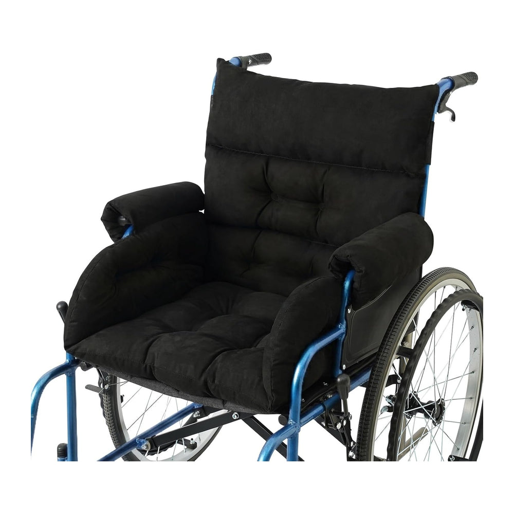 Wheelchair Seat Cushion with Integrated 11 Inch Short Armrest Pads, Comfort &...