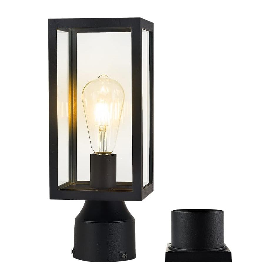 Windben Outdoor Post Light, Waterproof, 13.8in, Matte Black