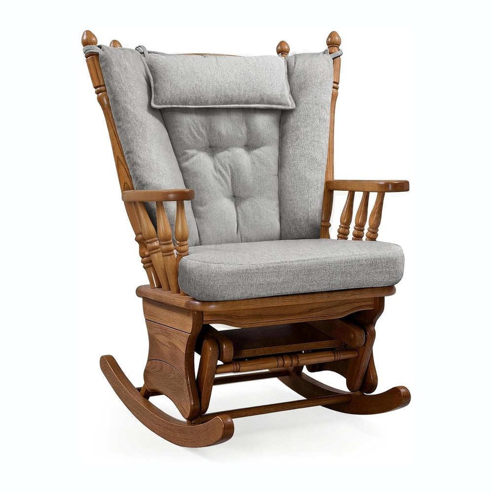Wingback Rocking Chair Cushion with Neck Pillow High-Density Foam Indoor Rock...