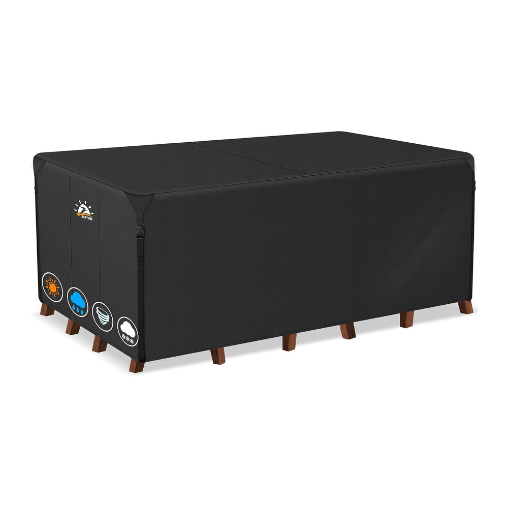 Zettum Patio Furniture Cover Rectangle - 74 Inch Outdoor Table Cover Waterpro...